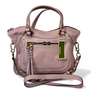 OrYANY Sarah Satchel Antique Rose with Crossbody Strap Pristine‎ Condition